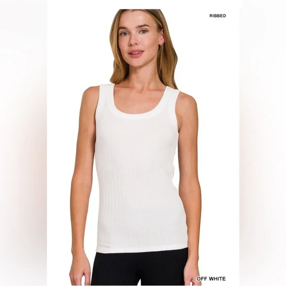 114 ❤️Zenana 6 colors MELANGE RIB TANK TOP - Picture 6 of 8